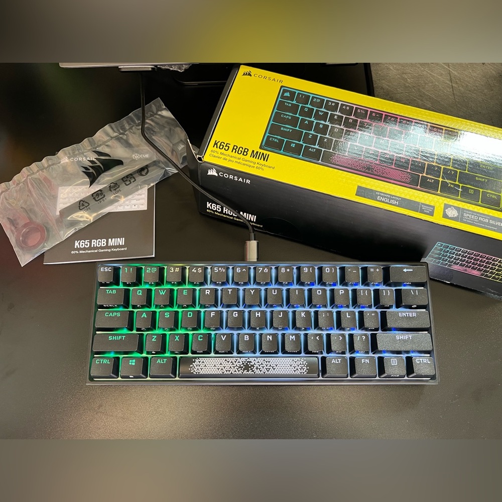 Corsair K65 RGB Mini Mechanical Keyboard, Backlit RGB LED, CHERRY MX SPEED Key